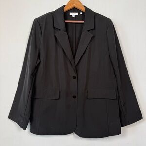 Chico's Zenergy Taffeta Black Blazer, Size 2 (12), Excellent Condition